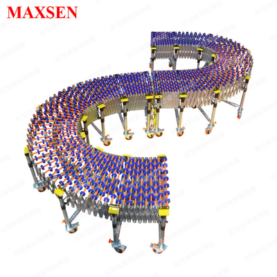 Convoyeur télescopique en plastique expansible flexible de convoyeur de rouleau de roue de patin de gravité de Maxsen